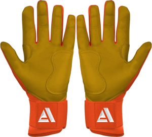 Premium Leather Customizable Baseball Batting <b>Gloves</b> premium leather Closure <b>type</b> hook and loop - Product Image 2