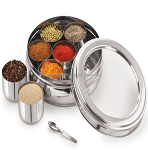 Organizador de Especias de Acero Inoxidable con Tapa de Vidrio y Cuchara para Cocina - Product Image 5