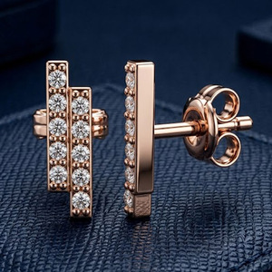 14K Gold Brilliant Cut Lab Grown Diamond Stud <b>Earrings</b> | Women's Trendy Handmade <b>Fine</b> Jewelry RIZTA JEWELS | Party Gift - Product Image 6