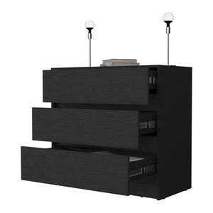 Avra comò a 3 cassetti con piano in legno fabbricato e cassettiera elegante frontale - Product Image 2