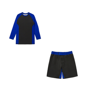 Conjunto de Ropa Deportiva para Hombre, Camiseta de Compresión y Pantalones Cortos de Combate, para MMA/No-Gi, Ligeros, de Secado Rápido, Protección Solar UPF50, para Entrenamiento de Verano - Product Image 1