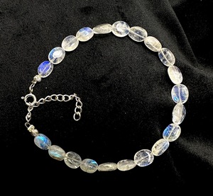 Natural Rainbow Moonstone Smooth Oval Gemstone Beads <b>Bracelet</b> 8x10MM Handmade Minimalist <b>Beaded</b> <b>Bracelet</b> for Women Fashion Bulk - Product Image 4