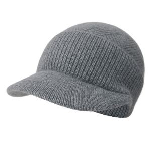 หมวกบีนนี่ไหมพรมผู้ชายสุดหรูสำหรับฤดูหนาว หมวกกันหนาวสำหรับเล่นกีฬากลางแจ้งในฤดูใบไม้ร่วง อุ่น นุ่ม เหมาะสำหรับเล่นสกี มีปีกหมวก ปรับแต่งได้ แฟชั่น - Product Image 2