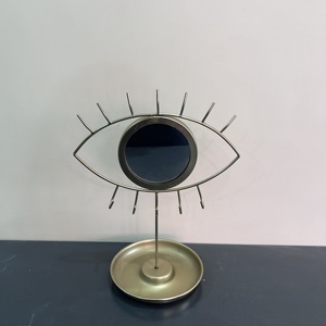 Modern Iron <b>Table</b> Top <b>Vanity</b> Decorative <b>Mirror</b> with Gold Finish - Product Image 2