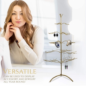 Support décoratif en fil métallique pour colliers et bijoux, design tendance industriel, pour arbre de Noël - Product Image 5