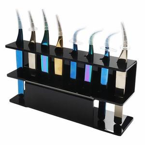 Organisateur de pinces à épiler pour extensions de cils en acier inoxydable durable VI-5138 avec pointe lisse pour cils et rangement de trousses à crayons - Product Image 1