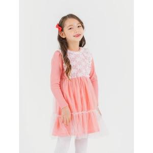 Robe pour filles de style coréen OZKIZ, 2-6 ans, printemps/automne, mode enfant, tissu en mousseline avec décoration à volants, vente en gros - Product Image 1
