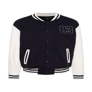 Chaqueta de Béisbol Varsity Unisex de Invierno con Revestimiento, Estilo Universitario, Personalizada con Bordado Frontal y Mangas Largas - Product Image 1