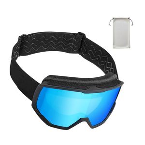 Occhiali da Sci per Uomo, Donna e Giovani, Lenti Cilindriche Blu Ghiaccio con Rivestimento Revo, Antiappannamento, Montatura in TPU, Ventilazione, Compatibili OTG - Product Image 1