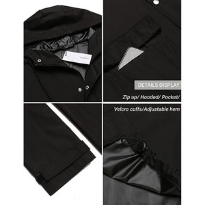 Impermeable Transpirable para Mujer con Logotipo Personalizado, Cortavientos, Impermeable, de Color Sólido - Product Image 3