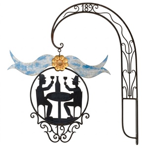 Plaque d'adresse moderne de luxe en fer forgé, numéro de maison personnalisé en métal écologique, résistante aux intempéries, pour porte de jardin, à visser - Product Image 1