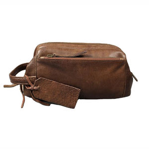 Bolsa de Aseo Personalizada de Doble Compartimento, Bolsa de Cosméticos de Moda con Monograma y Cierre de Cremallera con Diseño de Piedras, Kit Dopp. - Product Image 1