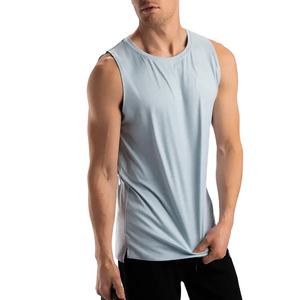 Camiseta sin mangas de gimnasio de algodón 100% ligera para hombre Chaleco deportivo y de entrenamiento activo personalizado | Ropa deportiva transpirable Camisetas sin mangas para hombre - Product Image 5