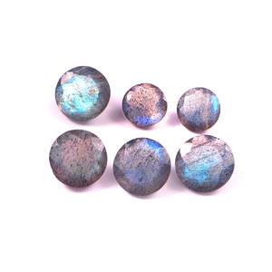 6X6MM Natural Labradorite Rainbow Round Cut Faceted Calibrated Loose Gemstone AAA++ Quality Jewelry Making Wholesale Lot - Product Image 1