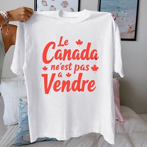 เสื้อยืดผู้หญิงทำจากผ้าฝ้ายแท้ใส่สบายไม่มีขายในแคนาดา - Product Image 3