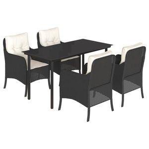 Conjunto de Comedor para Jardín en Negro - Product Image 2