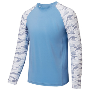 เสื้อเชิ้ตตกปลาแขนยาวป้องกันแสงแดด UPF 50 สำหรับผู้ชาย ผลิตจากโพลีเอสเตอร์ผสมสแปนเด็กซ์ ระบายความชื้นได้ดี ทรงพอดีตัว - Product Image 3