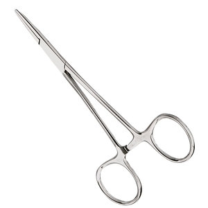 Pinza de sujeción para instrumentos de laboratorio dental, recta, ligeramente dentada, de acero inoxidable, longitud 130 mm, longitud de mandíbula recta 110 mm - Product Image 5
