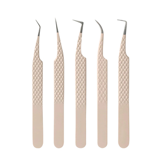 แหนบต่อขนตาปลายไฟเบอร์ สแตนเลสสตีล สำหรับต่อขนตาแบบวอลลุ่ม ยี่ห้อ Private Label - Product Image 1