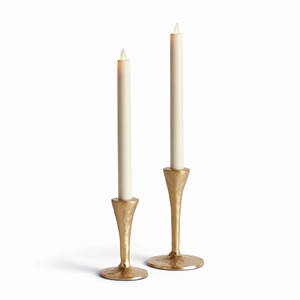 Gold <b>Brass</b> <b>Candlestick</b> Holder Set of 2 Taper Candle Holders for Home Decoration Heat Resistant Metal Candles Stand - Product Image 5
