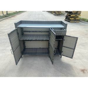 Armoire de rangement extérieure en rotin PE avec design multi-portes pour patio et jardin NEWSUN Brand Vietnam Made - Product Image 2