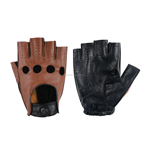 Gants de conduite en cuir véritable pour hommes et femmes, faits à la main, de luxe, prix usine. - Product Image 4