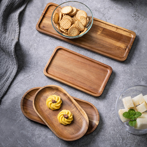 Household Acacia Wood <b>Tea</b> Pallet Series Coffee Shop Rectangular Cup Holder Wooden Plate Fruit Candy Cake <b>Tray</b> - Product Image 6