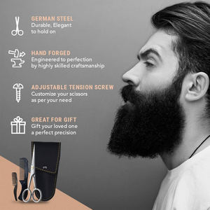 Tijeras de Barbero Profesionales Más Vendidas, Acero Inoxidable Japonés de Alta Calidad, Mango de Cerámica, Calidad Grado A+, para Cortar el Cabello - Product Image 4