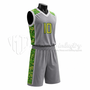 Fabricante de Uniformes de Baloncesto Personalizados, Conjunto de Camisetas de Baloncesto Sublimadas, Ropa Deportiva de Baloncesto con Camuflaje Digital para Equipos - Product Image 3