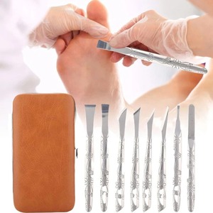 Juego de Herramientas Profesionales para Pedicura, Kit de Cuchillos para Manicura, Cuchillo para Pedicura de Acero Inoxidable, Cortaúñas, Raspador de Pies, Removedor de Piel Muerta - Product Image 3