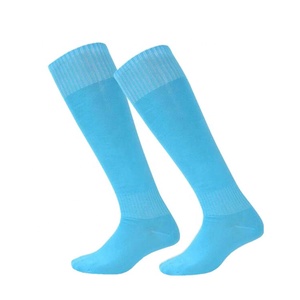 Chaussettes montantes à faible MOQ, couleur unie, tricotées, respirantes, écologiques, en Spandex/Polyester, style sport football, coupe régulière, taille adulte - Product Image 5