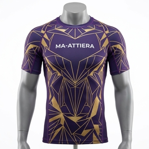 Men <b>Compression</b> <b>Long</b> <b>Sleeve</b> <b>Shirt</b> for T-<b>Shirt</b> for Gold Solid Eco-Friendly Quick Dry Breathable Spandex/Polyester MAATTIERA - Product Image 3