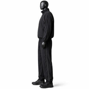 Custom <b>Black</b> Tracksuit Men <b>Windbreaker</b> Jacket & Pants Set Lightweight Training Jogging Suit OEM Sportswear - Product Image 3