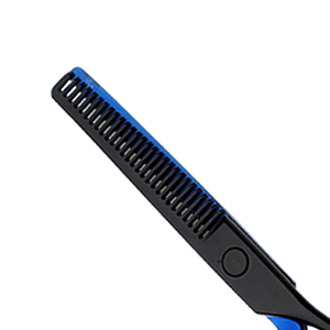 Ciseaux à effiler professionnels 6'' avec logo personnalisé, en acier inoxydable, réutilisables, légers, à pointe arrondie, 28 dents, pour coiffure et barbier - Product Image 3