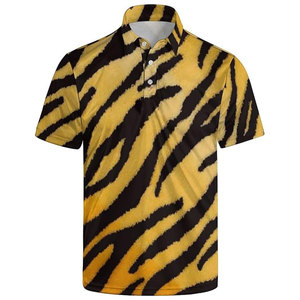 Camisas de golf para hombre de manga corta con estampado de caballos, camisa divertida informal con cuello, de secado rápido y que absorbe la humedad - Product Image 4