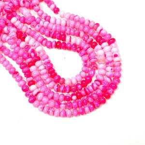 Cuentas de ópalo rosa natural en tonos degradados, lisas y en forma de rondel, de 7-8 mm, cuentas de ópalo sueltas para la fabricación de joyería, alta calidad, venta al por mayor. - Product Image 2