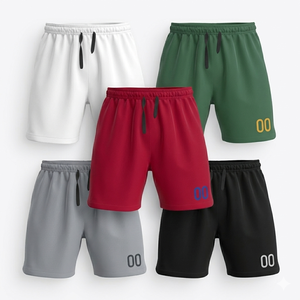 Wholesale Men's Sports Soccer <b>Shorts</b> Elastic Waist High Breathable Eco-Friendly Quick Dry 100% Polyester Training Regular Fit - Product Image 2