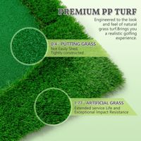 Grand tapis d'entraînement de golf professionnel d'intérieur/extérieur de 12 x 5 pieds, modèle D0100XU8EDA, pour l'entraînement du swing et du putting green