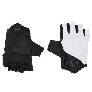 Gants de cyclisme d'hiver confortables sur mesure en cuir/maille/polyester résistants, écologiques, respirants, demi-doigts, antidérapants - Product Image 4