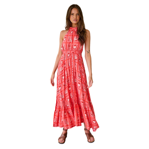 Vestido Maxi Smocked Estampado de Moda para Mujer - Product Image 2