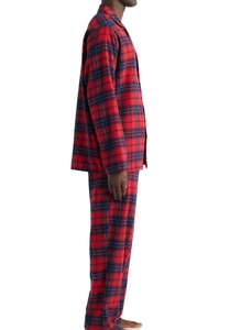 Pyjama d'hiver thermique respirant personnalisé pour homme, ensemble de pyjama à carreaux, vêtements de nuit, vêtements de détente, ensemble de pyjama en flanelle pour homme - Product Image 2