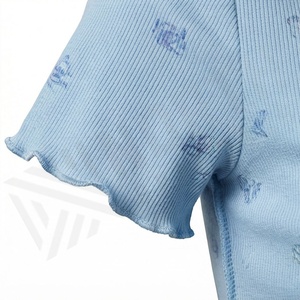 T-shirts courts en coton pour femmes, design personnalisé, style boutique, vêtements de fitness tendance, tenue de sport, équipement de gym - Product Image 6