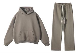 Ensemble de survêtement sport personnalisé en coton de haute qualité 430g pour homme, collection automne, sweat à capuche et pantalon de jogging unisexe - Product Image 3
