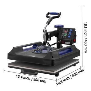 Pressa Termica Digitale 8 in 1 da 15 x 15 Pollici, Pressa per Tumbler da 30 oz, Girevole a 360 Gradi per T-Shirt - Product Image 6