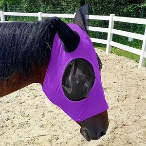 High Quality Custom Comfortable Horse <b>Fly</b> Face Cover Equestrian Riding <b>Mask</b> with Custom Color & Logo - Product Image 2