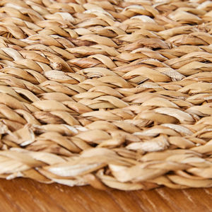 Chunky Braided Seagrass <b>Placemat</b> <b>Round</b> Thick Straw Table Mat Heat Resistant Coaster Rustic Charger Plates Farmhouse Table Decor - Product Image 3