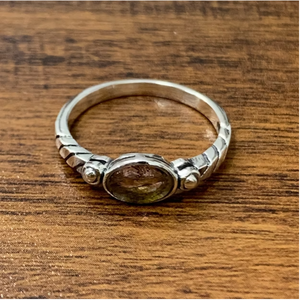 Vintage Designer 925 Silver Citrine <b>Ring</b> (2.0 Grams) Lightweight <b>Thin</b> Band Jewelry Collection Wholesale - Product Image 2
