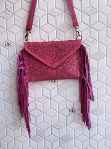 Combo de bolso de mano con flecos y embrague Herramientas de tallado hechas a mano Bolso de Honda de alta calidad Bolsos y billetera con estilo occidental - Product Image 2