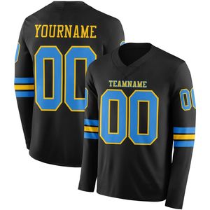 Camiseta de Fútbol de Manga Larga para Hombre, Personalizable con Nombre de Equipo, Logotipo y Posiciones (Manga Izquierda/Frente/Manga Derecha), Transpirable - Product Image 1