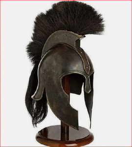 Casque d'achille de Troie, armure de chevalier spartiate grec médiéval, croisé - Product Image 1